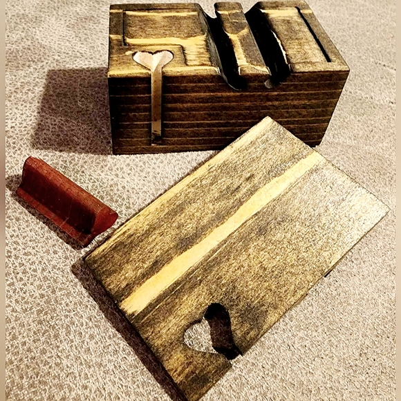 Puzzle Box with Secret Compartment Hand Made and Designed - Picture 4 of 5